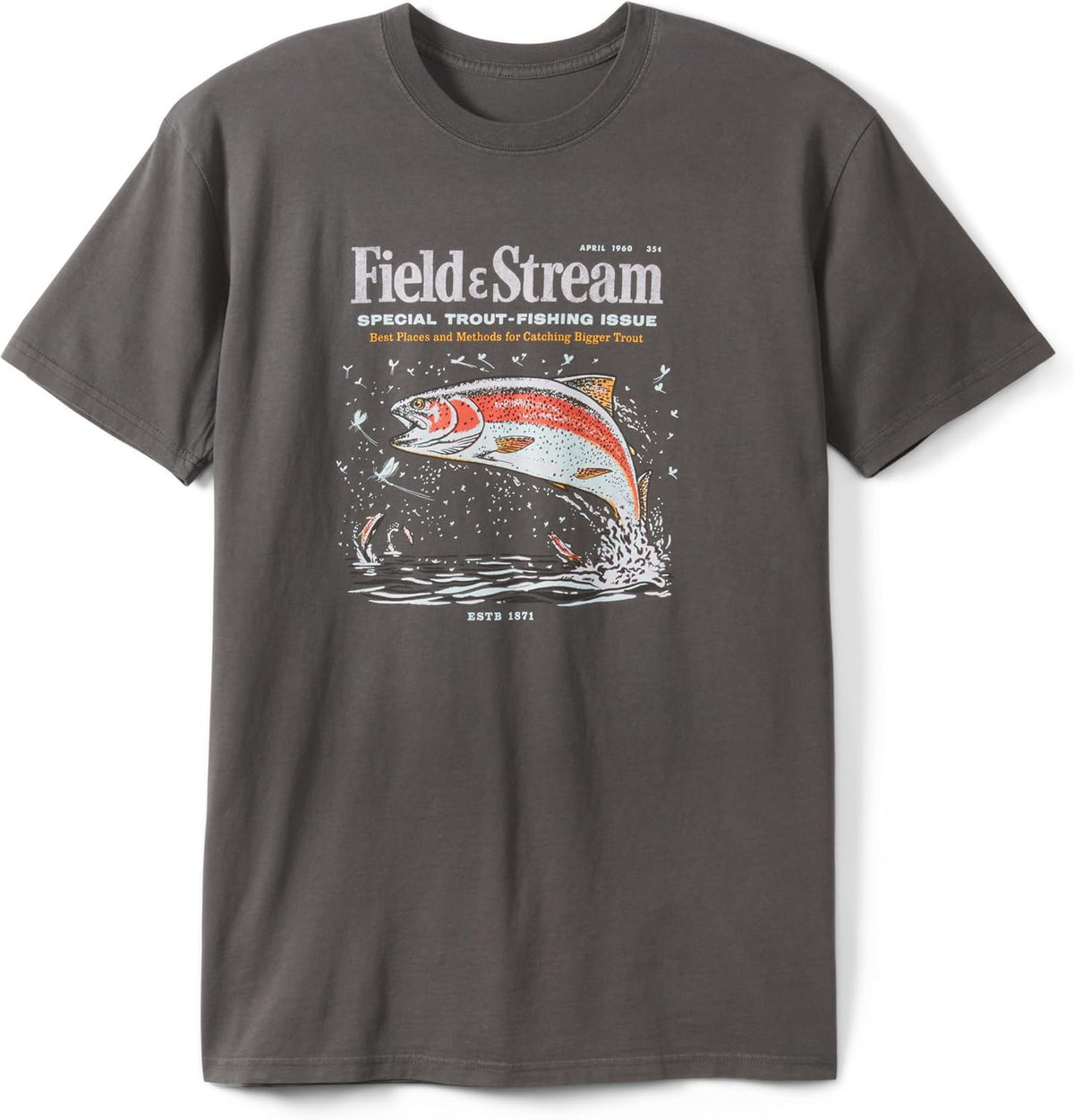 Field & Stream Unisex Short Sleeve Graphic Tee, Black, Small - As Pictured