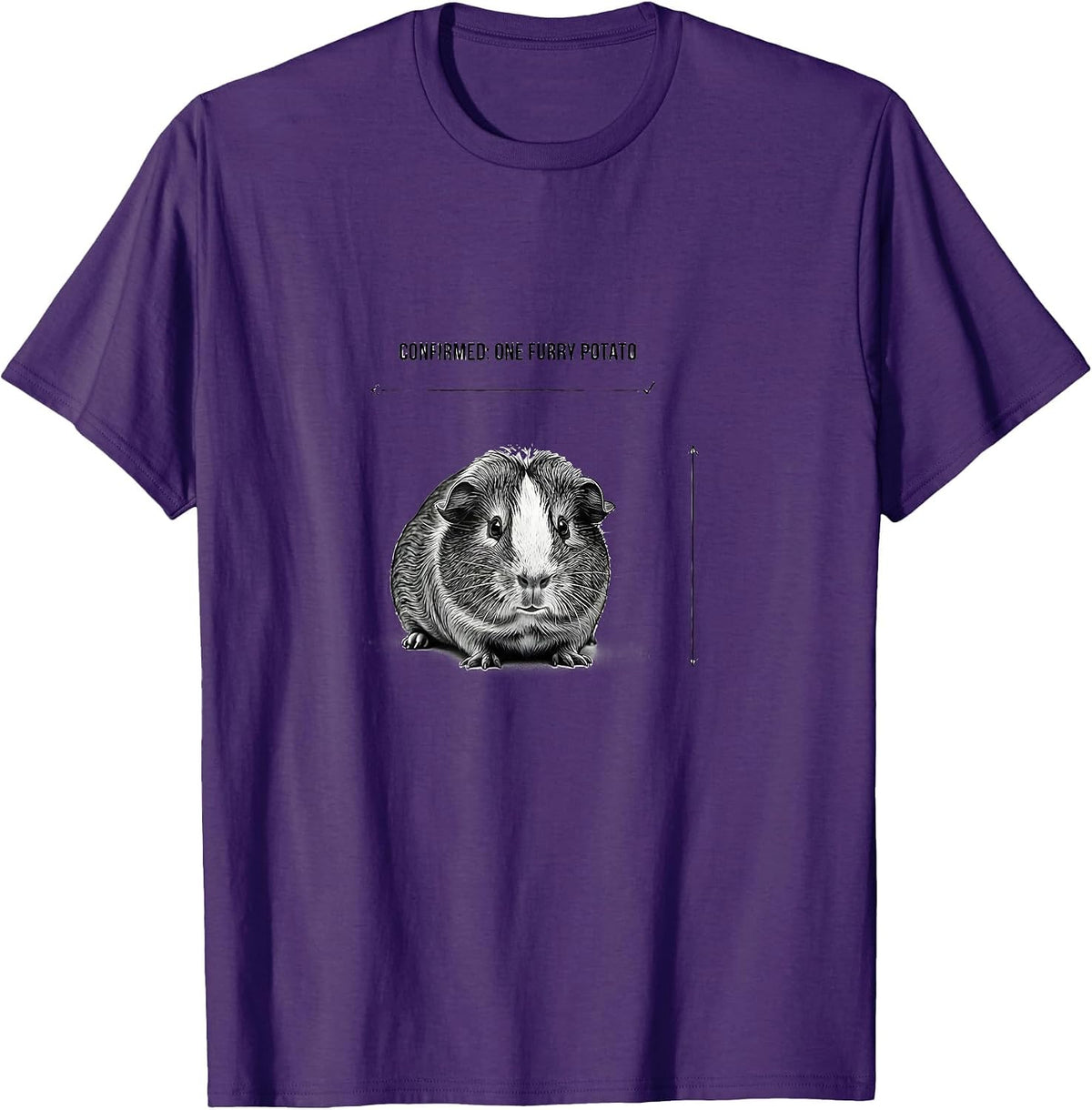 Confirmed: One Furry Potato Funny Guinea Pig Lover Humor T-Shirt - Purple