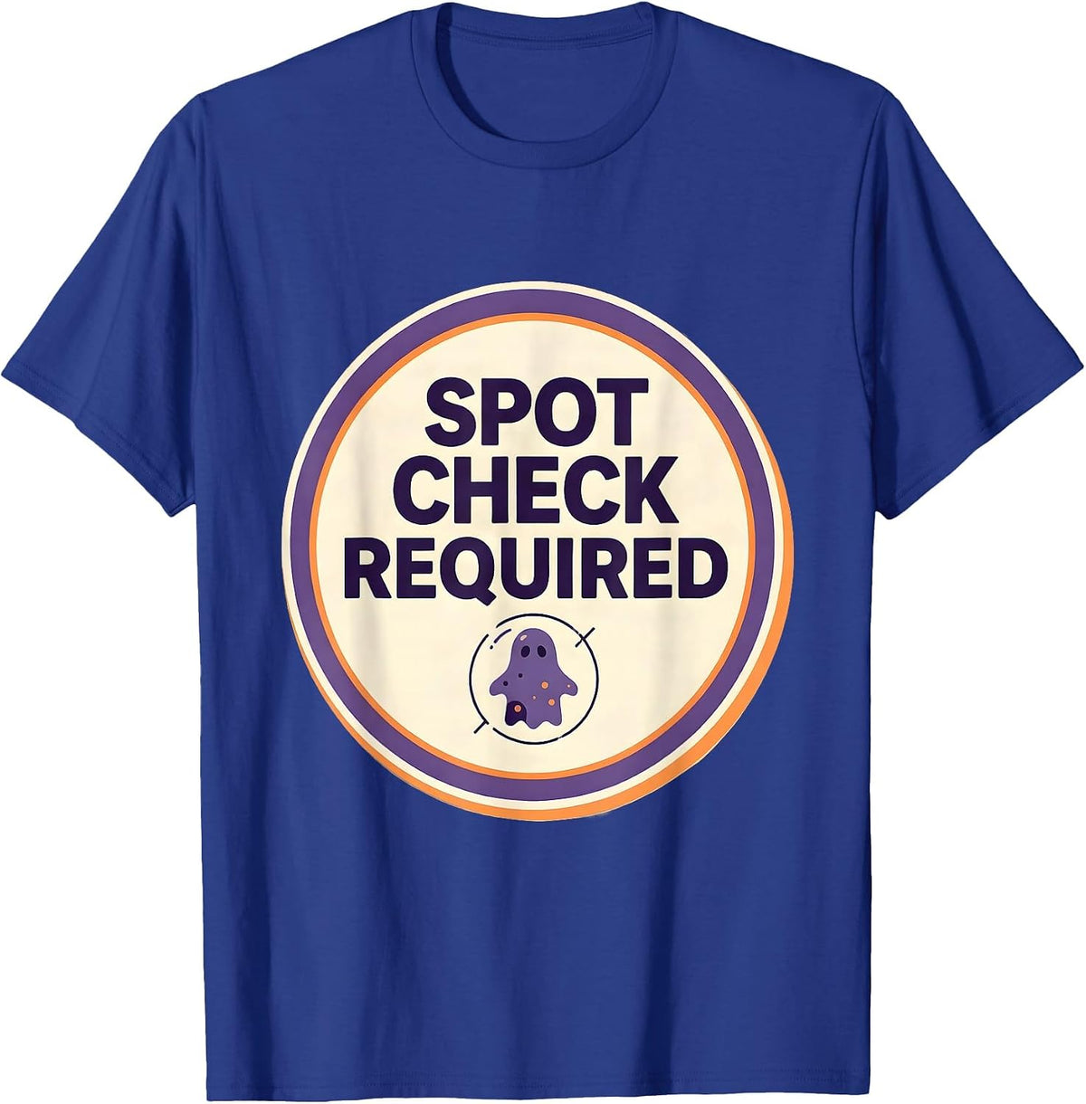 Spot Check Required Minimalist Halloween Dermatology T-Shirt - Royal Blue