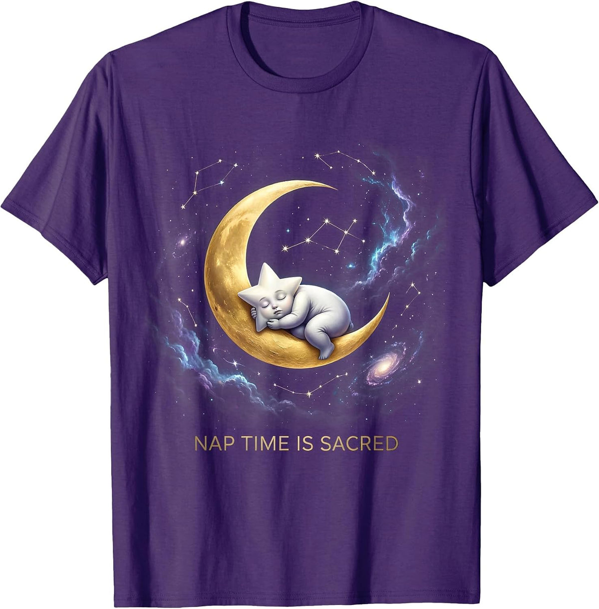 Nap Time Is Sacred Kindergarten Teacher Design T-Shirt - Purple