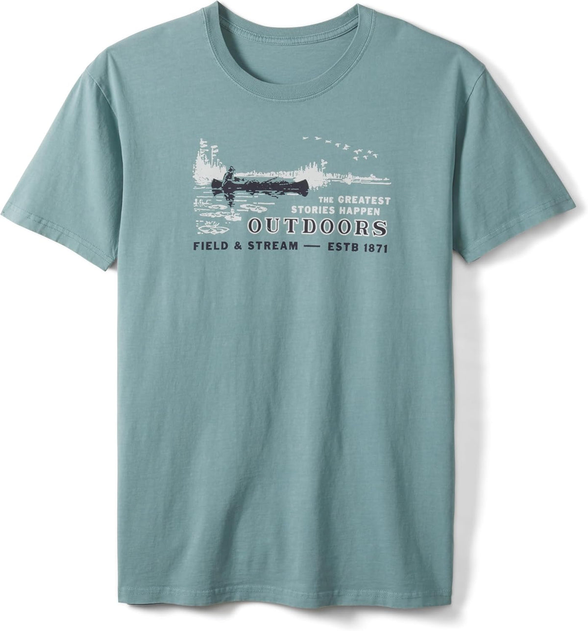 Field & Stream Unisex Short Sleeve Graphic Tee, Teal, Large - As Pictured