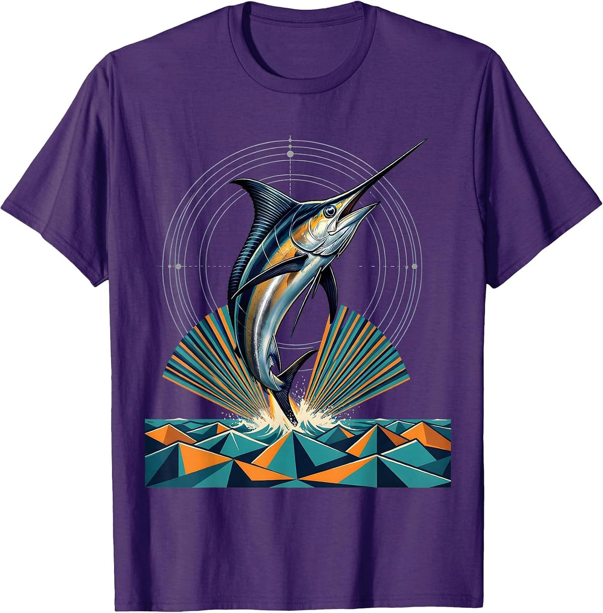 Men's Gulf of America Mahi-Mahi Explosion Graphic T-Shirt - Purple