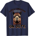 Alpaca Consultant On Duty Funny Alpaca Lover Gift T-Shirt - Navy Blue