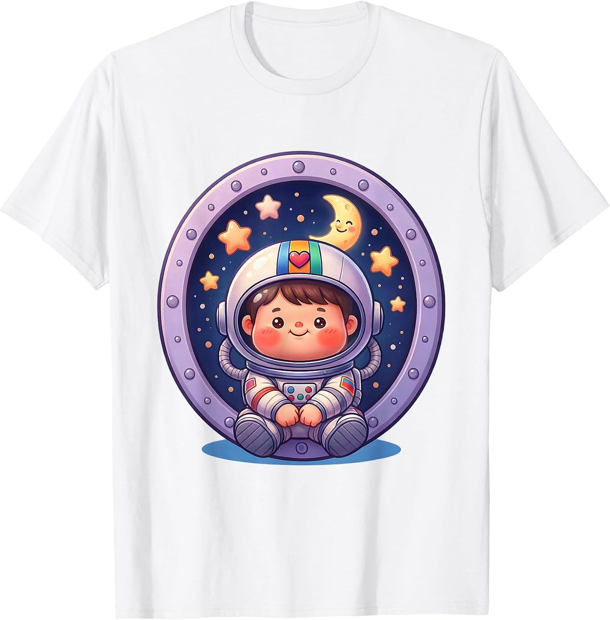 Men's Down Syndrome Awareness Child Astronaut Stars T-Shirt - White