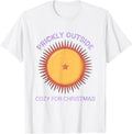 Men's Prickly Outside, Cozy For Christmas Cute Hedgehog Christmas T-Shirt - White