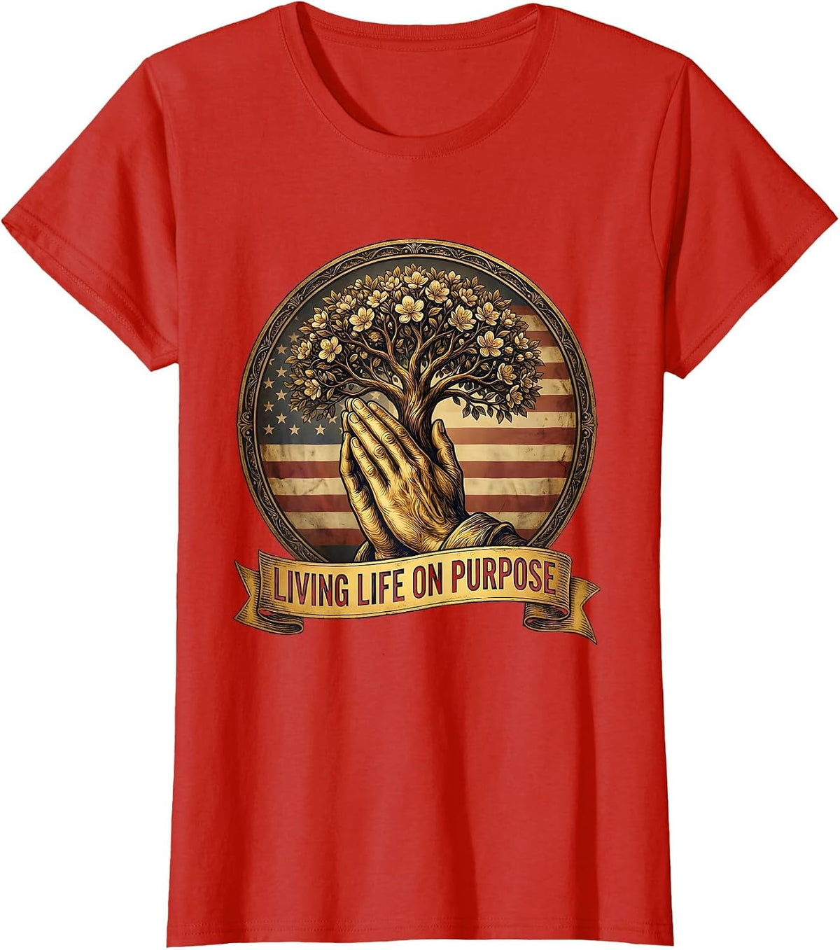 Living Life On Purpose Occupational Therapy Design T-Shirt - Red