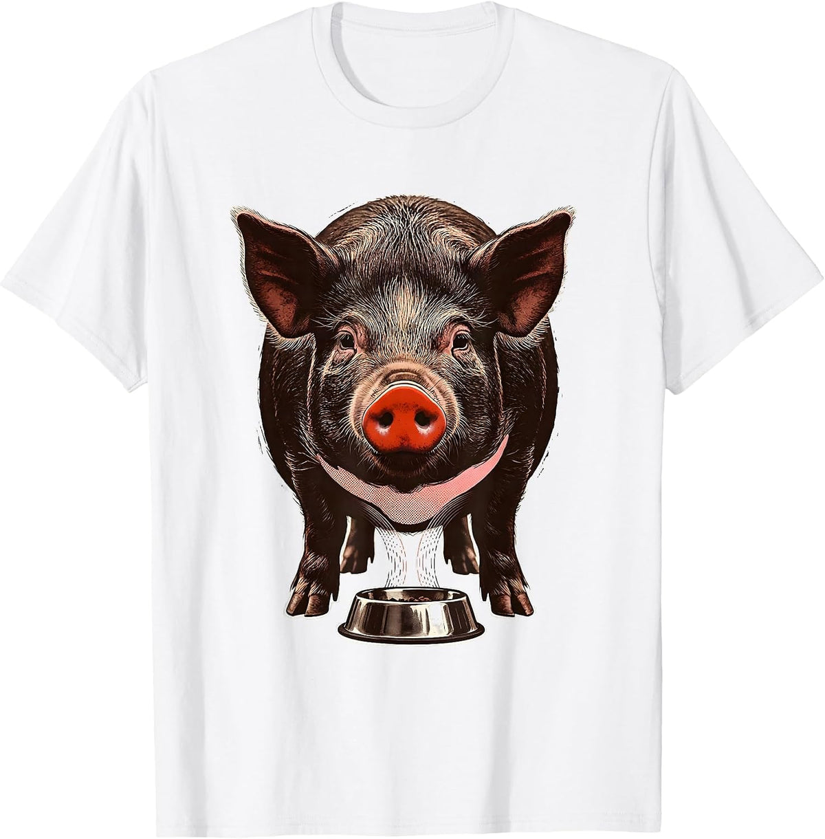 Men's Pet Pig Screenprint Poster Cavy Lover Gift T-Shirt - White