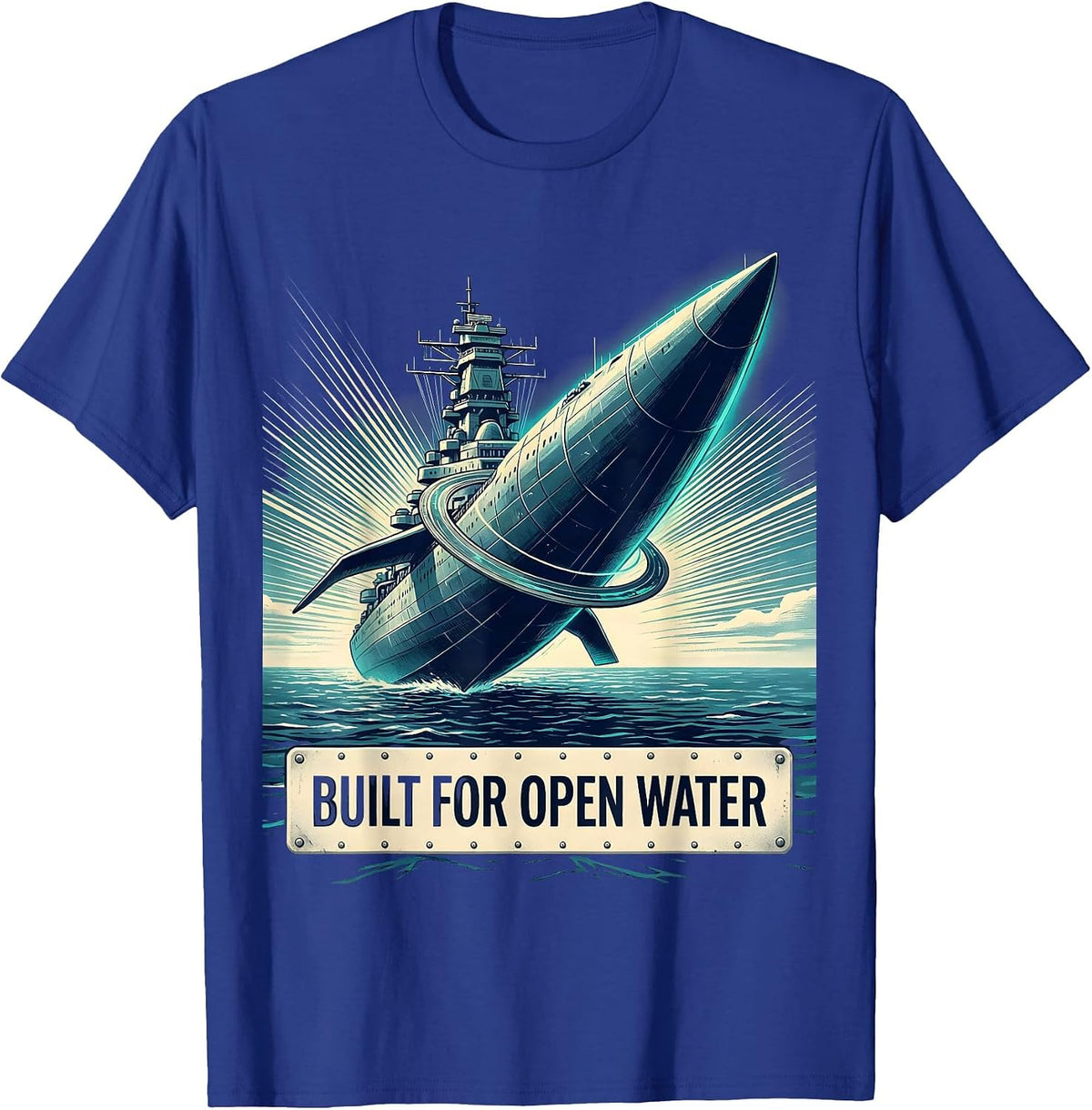 Built for Open Water Sailor Design T-Shirt - Royal Blue