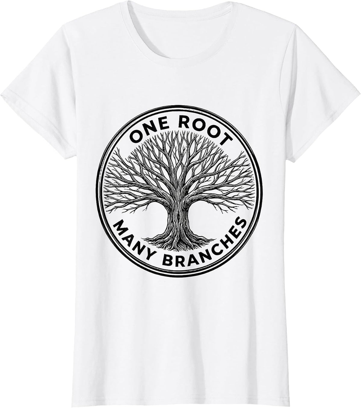 Women's One Root Many Branches Family Reunion Matching Group Pride T-Shirt - White
