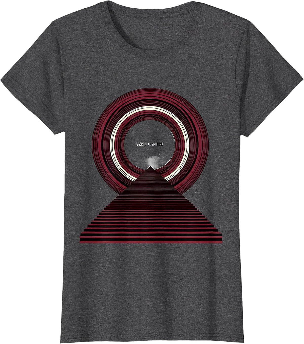Women's Canned Or Nothing Funny Thanksgiving Canned Cranberry Sauce T-Shirt - Dark Heather Grey