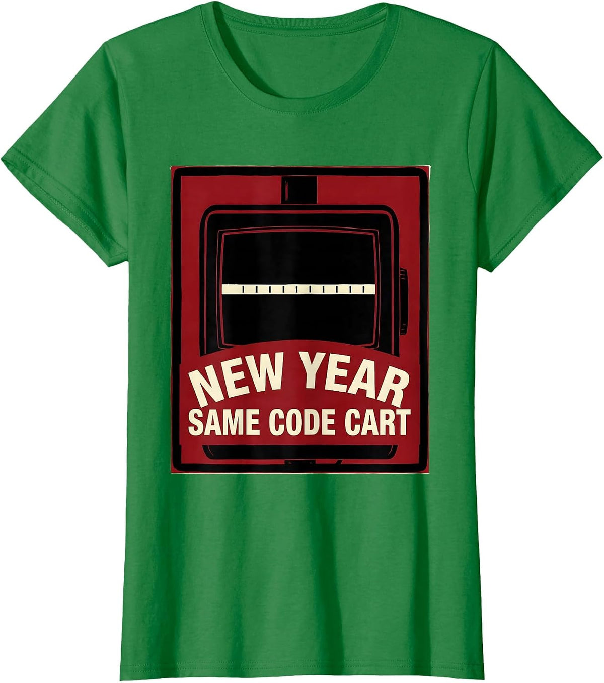 New Year, Same Code Cart Funny Nurse New Years Eve Party T-Shirt - Kelly Green