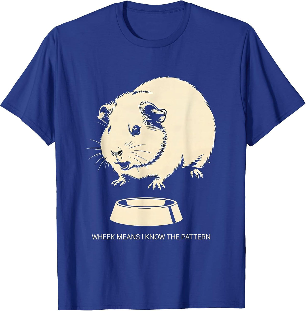 Men's Wheek Means I Know The Pattern Funny Guinea Pig Lover Pet T-Shirt - Royal Blue