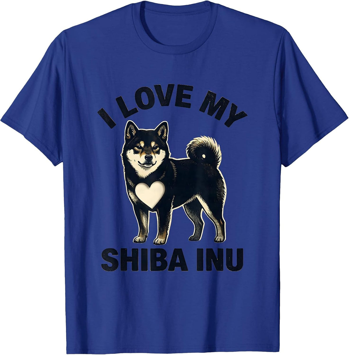 I Love My Shiba Inu Funny Kawaii Dog Lover Gift T-Shirt - Royal Blue