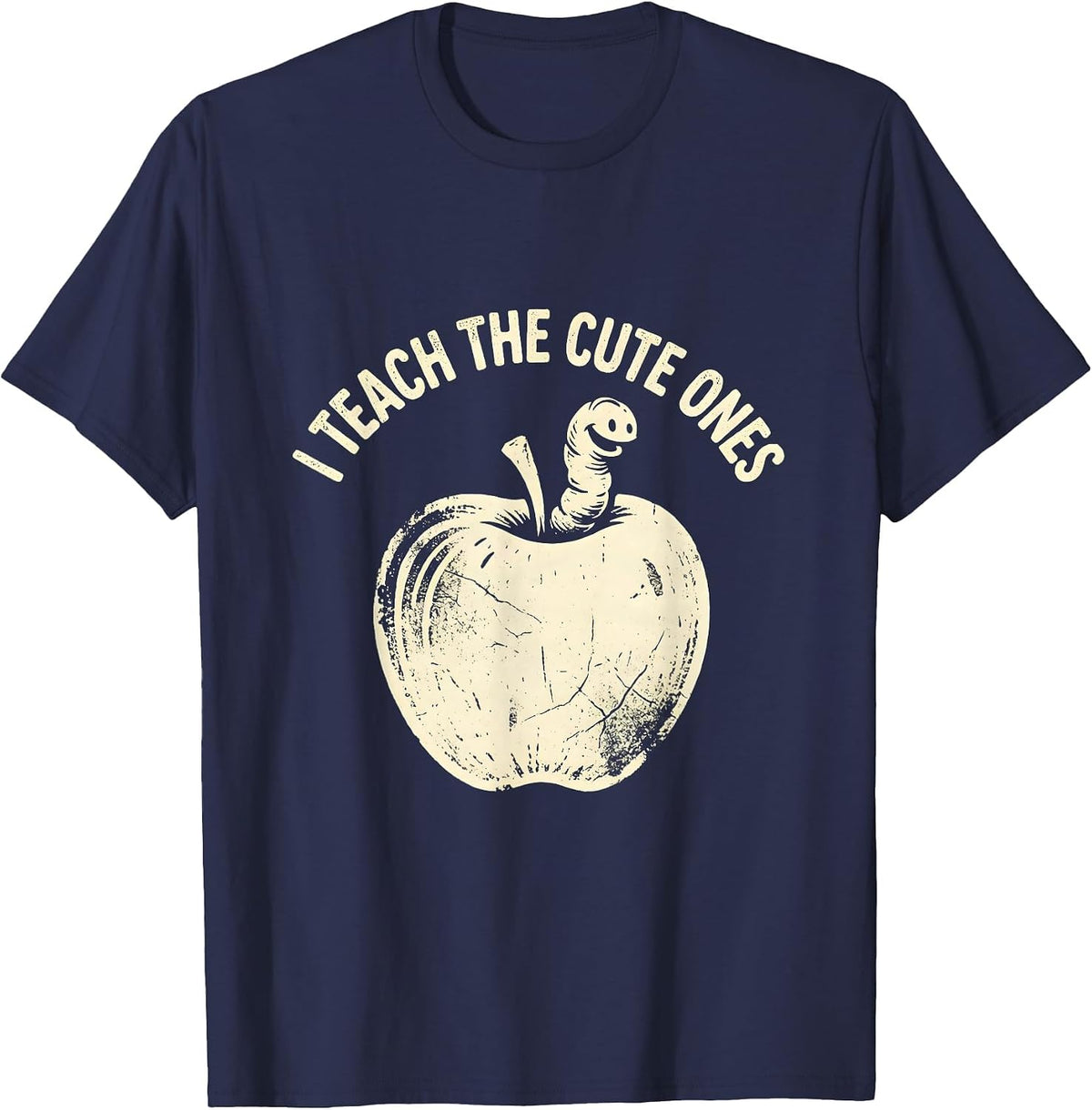 Men's I Teach The Cute Ones Preschool Teacher Design T-Shirt - Navy Blue