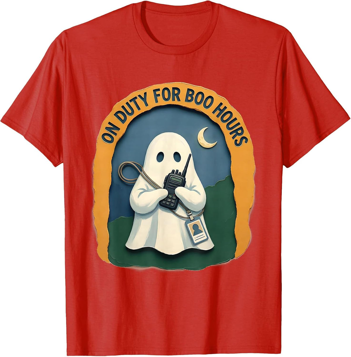 Men's On Duty For Boo Hours Storybook Ghost SPED Paraprofessional T-Shirt - Red
