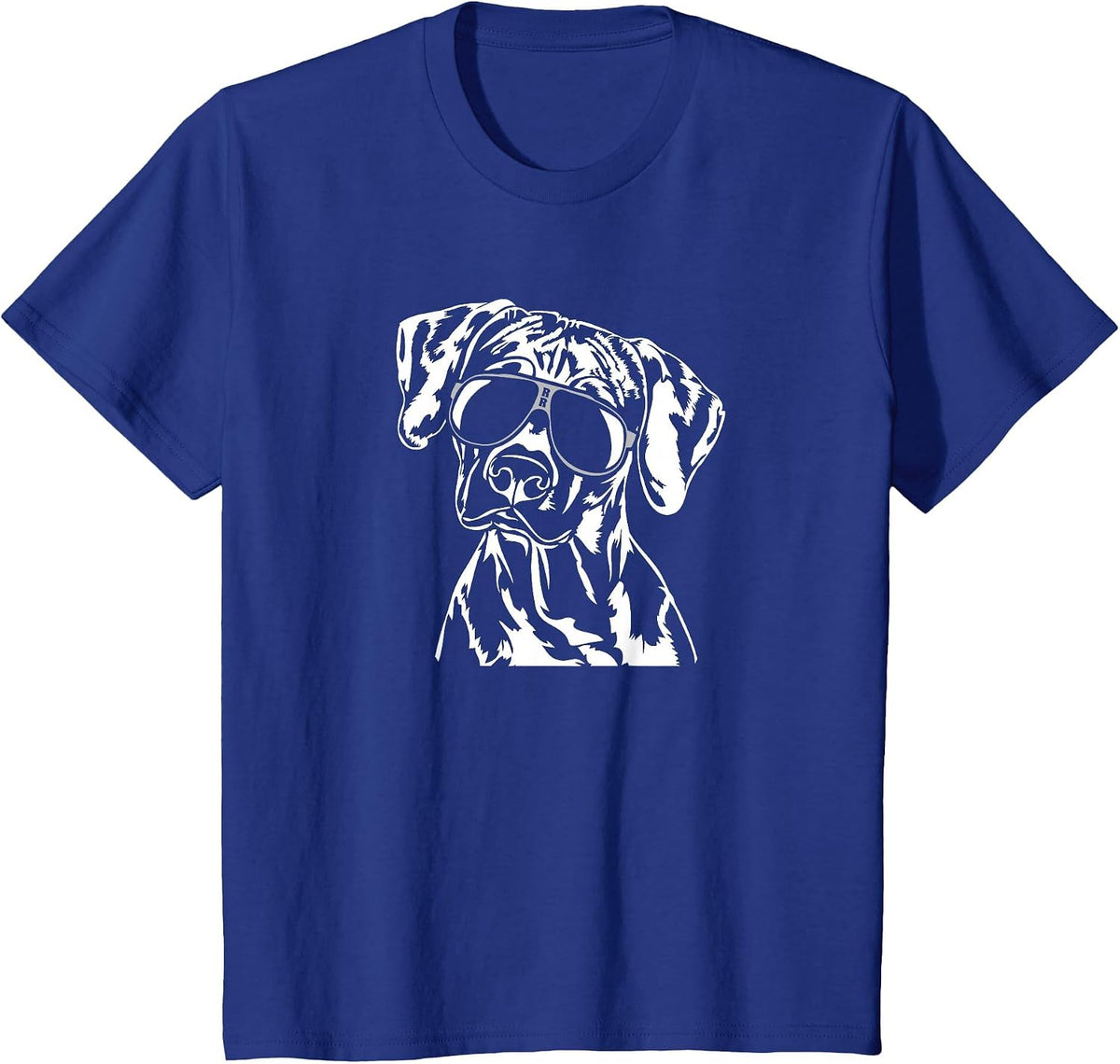 Rhodesian Ridgeback Dog Portrait Wilsigns T-Shirt - Royal Blue