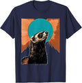 Ferret Moon Howler Funny Ferret Lover Gift For Kids T-Shirt - Navy Blue