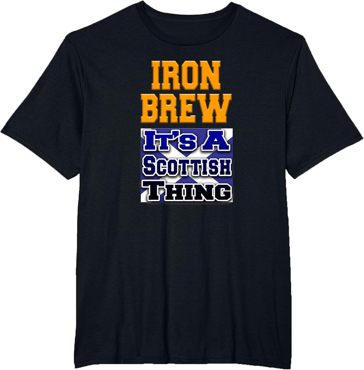Iron Brew A Scottish Thing Scotland Soda Can T-Shirt - Black