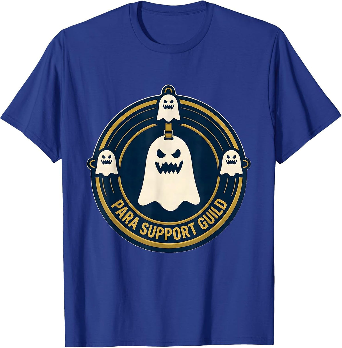 Men's Para Support Guild Ghost Para Normal Activities SPED Teacher T-Shirt - Royal Blue