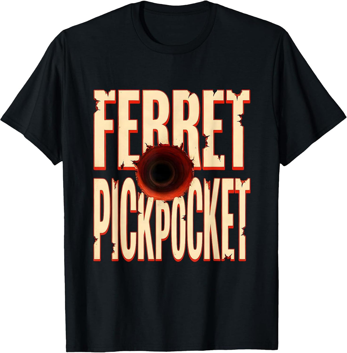 Men's Ferret Pickpocket Funny Ferret Lover Gift T-Shirt - Black