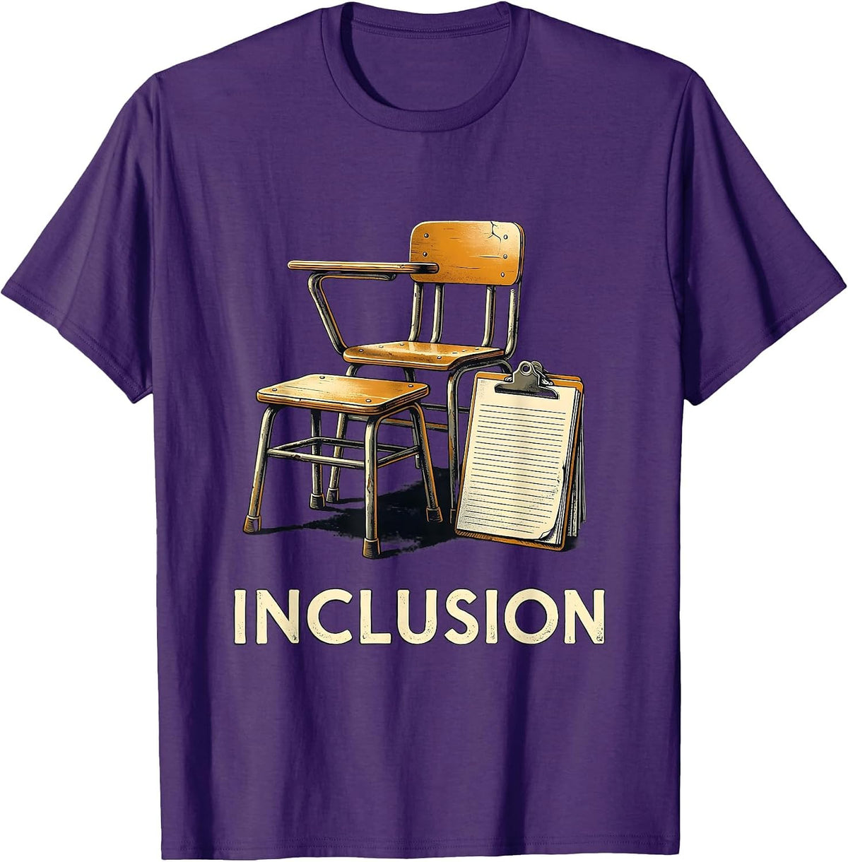Special Education Teacher Inclusion Awareness Support T-Shirt - Purple