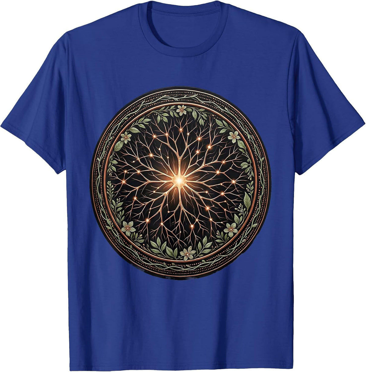 Men's Neuron Constellation Mind Art Design T-Shirt - Royal Blue