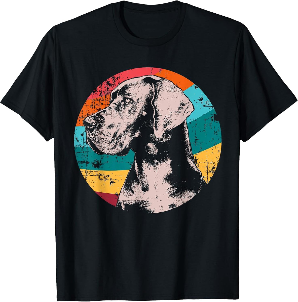 Great Dane Dog T-Shirt, Men, Black, Small - As Pictured