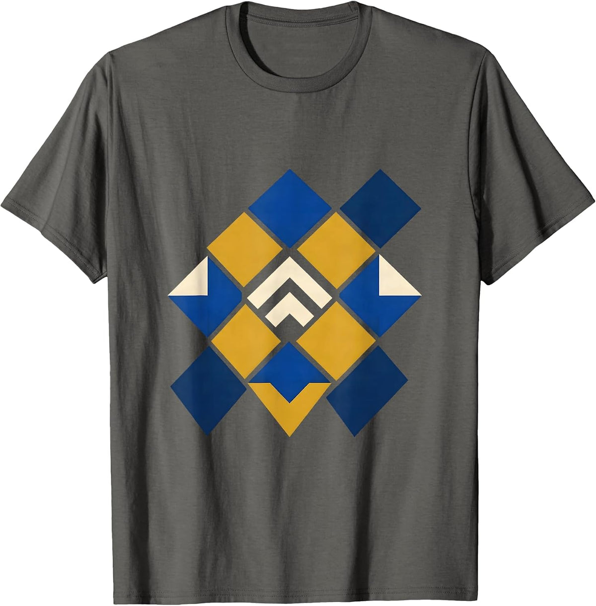 Chromosome Quilt Patchwork Down Syndrome Awareness Family T-Shirt - Asphalt Grey