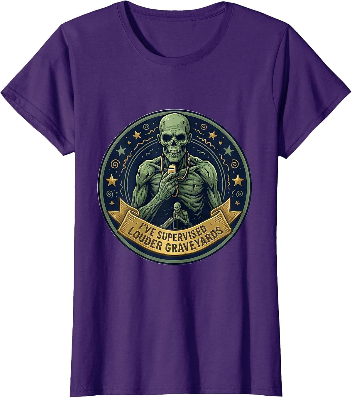 Women's I've Supervised Louder Graveyards Funny Teacher Halloween T-Shirt - Purple