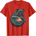 Men's Beware, My Pittie Has A Soft Spot Funny Pitbull Dog Mom T-Shirt - Red