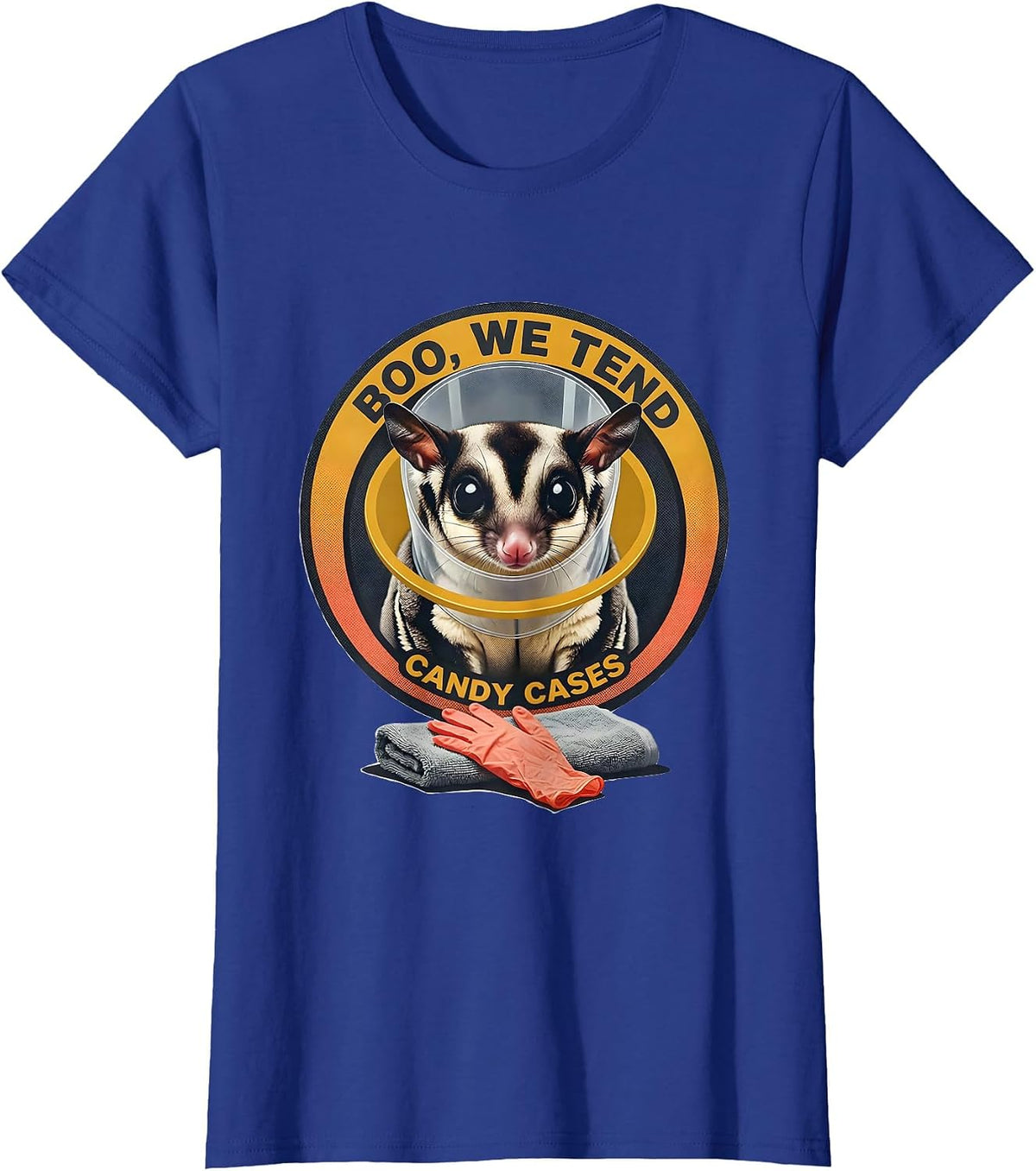 Women's Boo We Tend Candy Cases Funny Vet Tech Halloween Workplace T-Shirt - Royal Blue