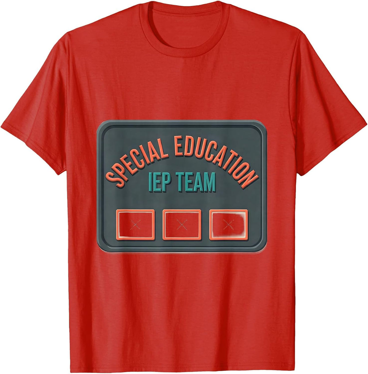 Men's Special Education IEP Team Retro Dream Team SPED Teacher T-Shirt - Red