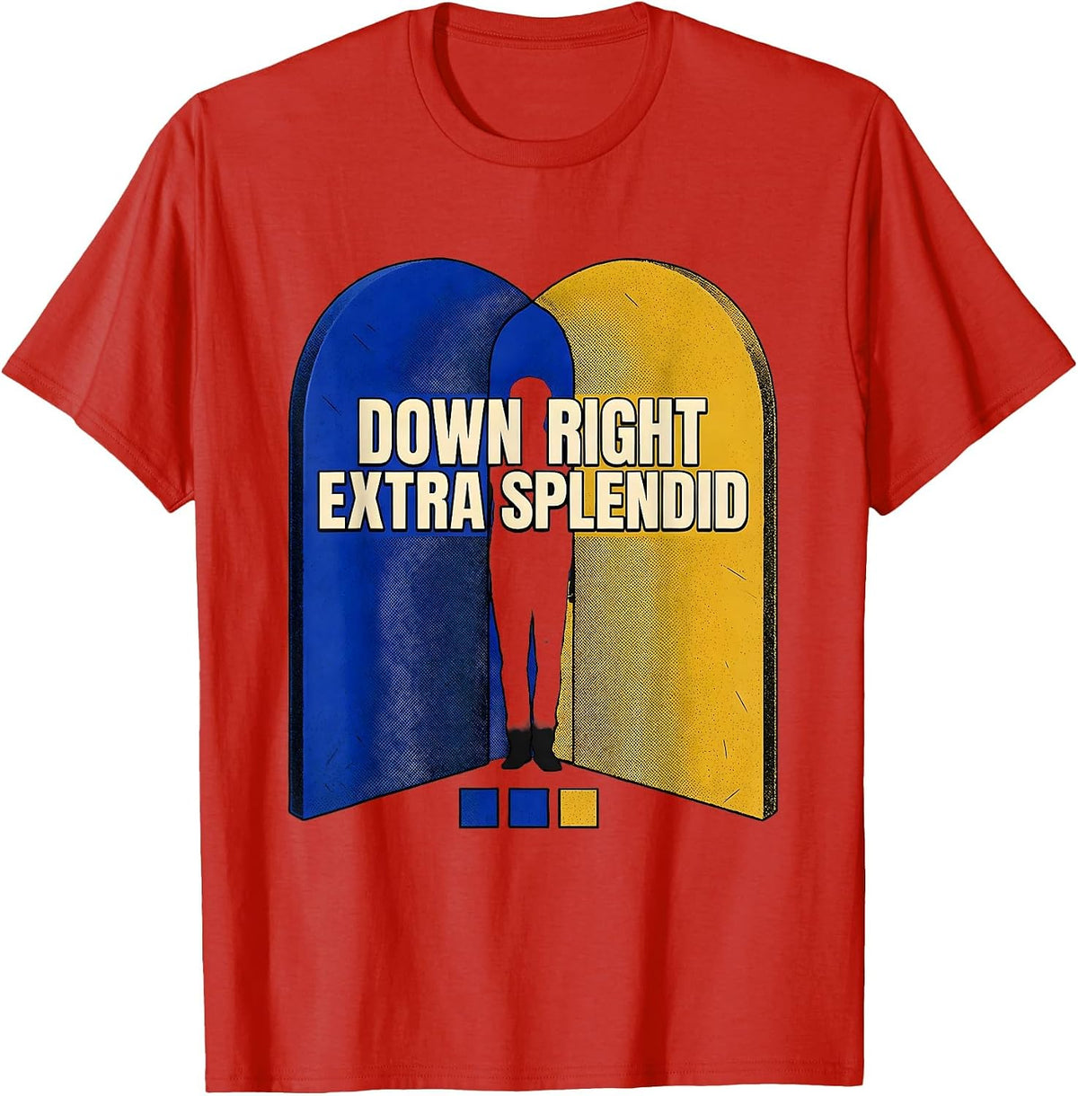 Men's Down Right Extra Splendid Heartfelt Down Syndrome Awareness T-Shirt - Red