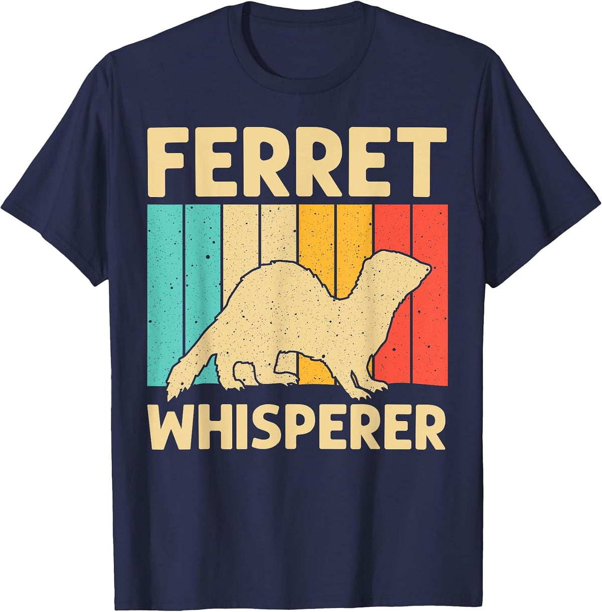 Cool Ferret for Men Women Animal Lover Ferret Owner Rodent T-Shirt - Navy Blue