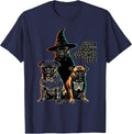 Just A Spooky Costumed Pittie Funny Halloween Pitbull Owner T-Shirt - Navy Blue