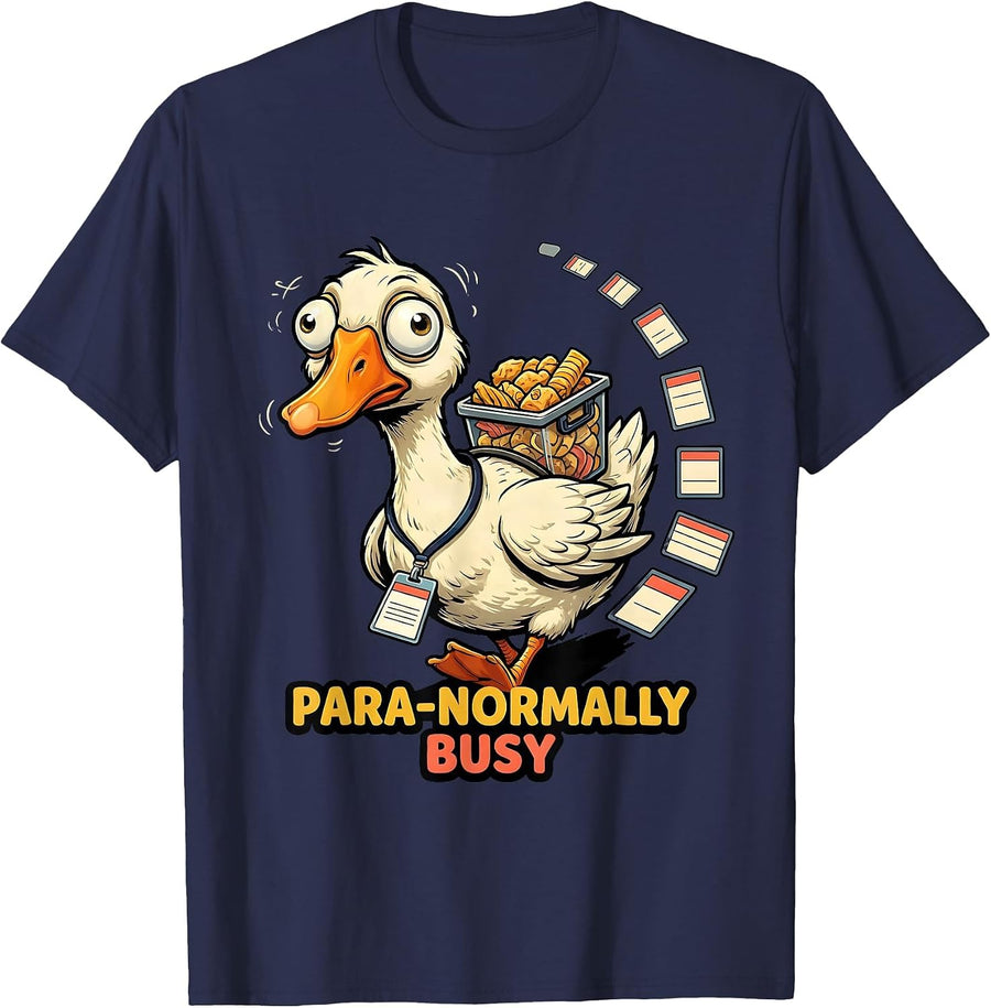 Para-Normally Busy Funny Paraprofessional SPED Teacher Gift T-Shirt - Navy Blue