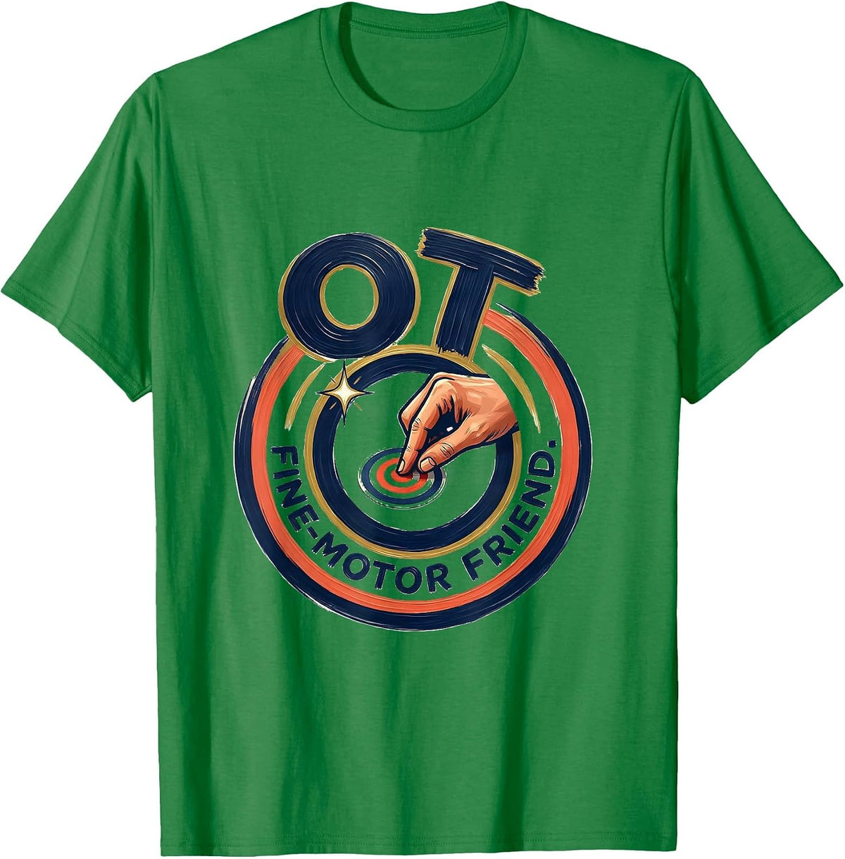 Men's OT Fine-Motor Friend Occupational Therapy Professional Pride T-Shirt - Kelly Green