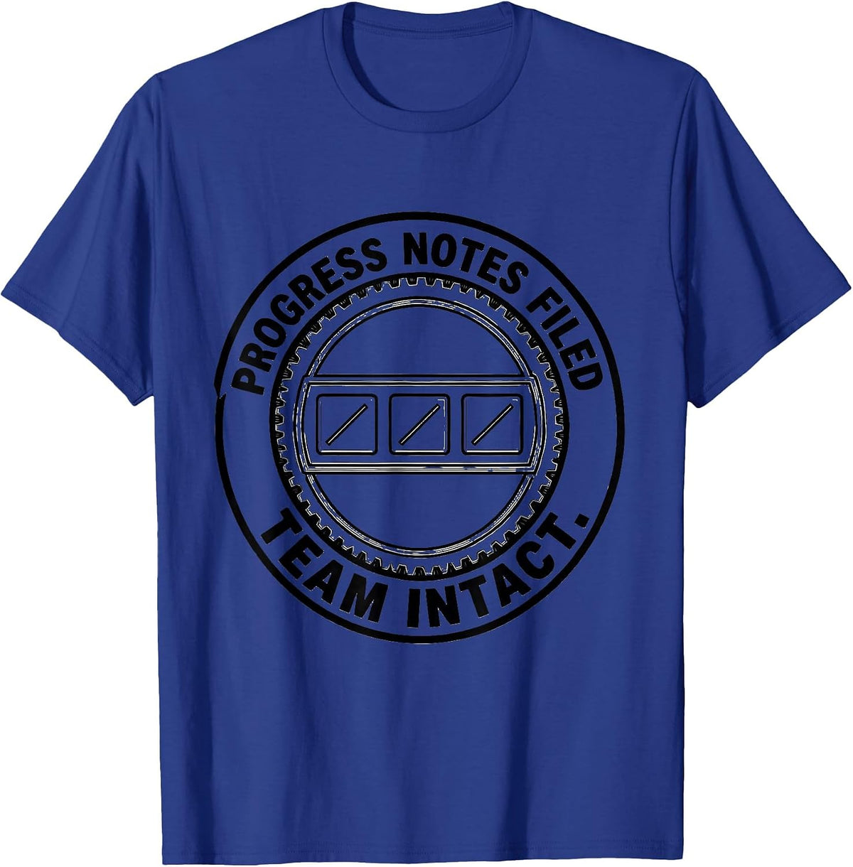 Progress Notes Filed Team Intact Special Education Teacher T-Shirt - Royal Blue