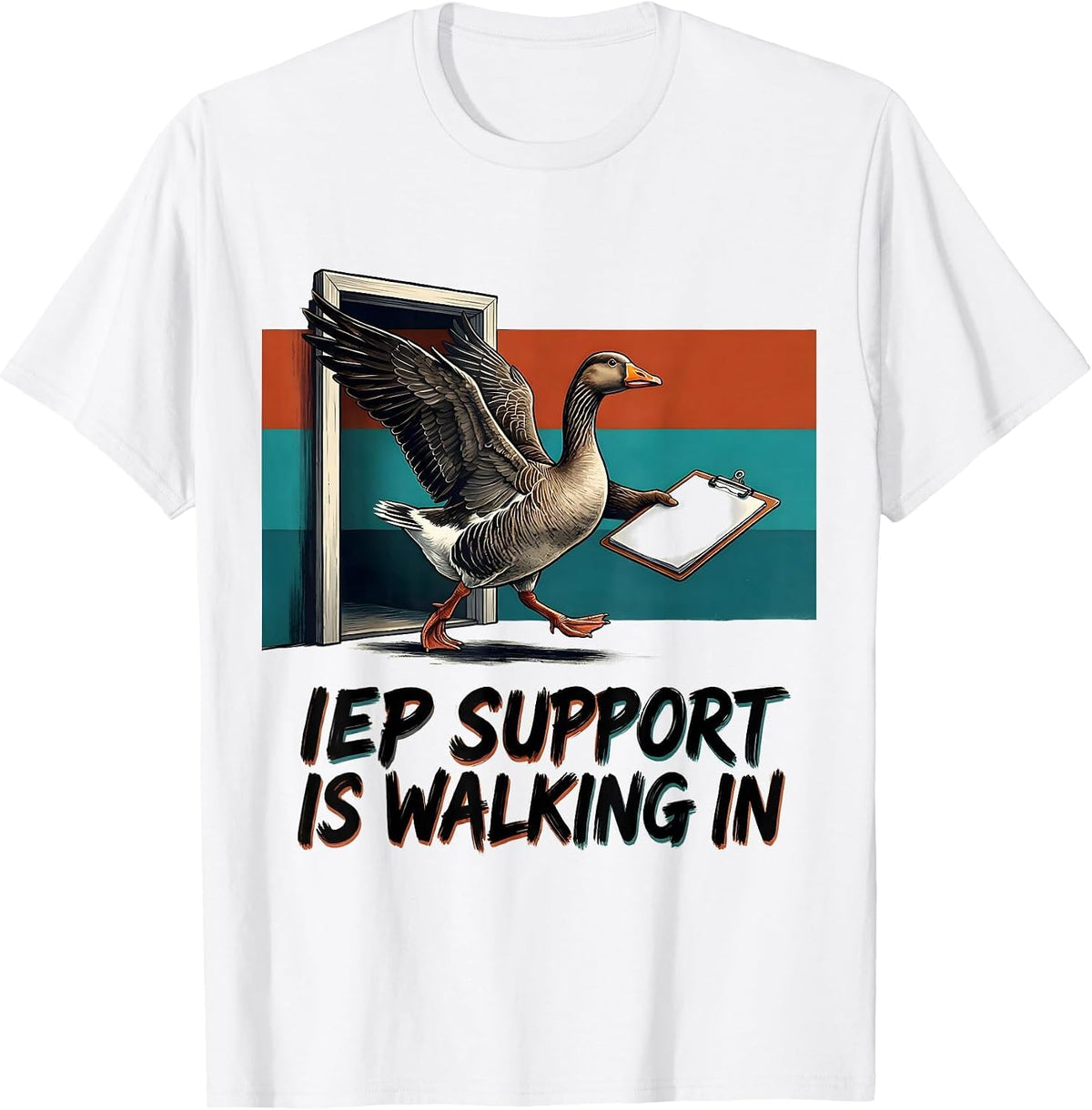 Men's IEP Support Is Walking In Funny Special Education Teacher T-Shirt - White