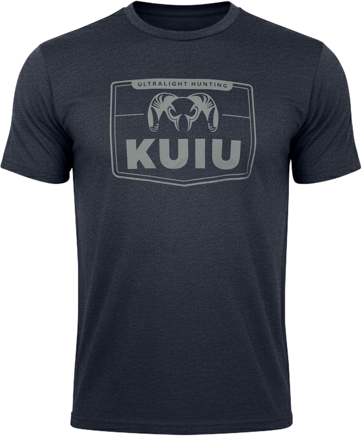 KUIU Men’s Logo Sign T-Shirt, Lightweight Cotton Polyester Hunting Tee - Charcoal
