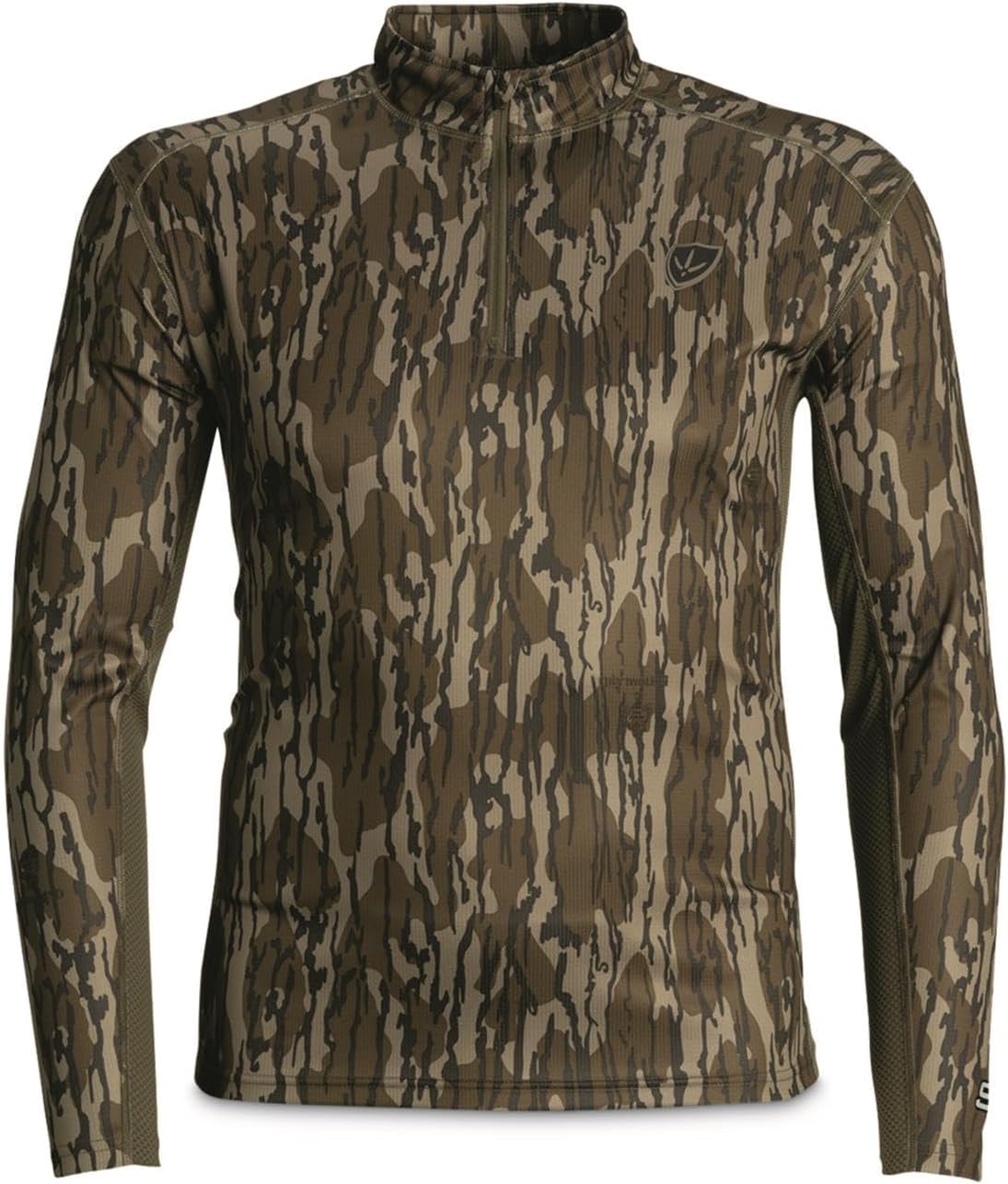 BLOCKER OUTDOORS Finisher Turkey Hunting 1/4 Zip Moisture Wicking Performance Long Sleeve Shirt - Mo Bottomland Original