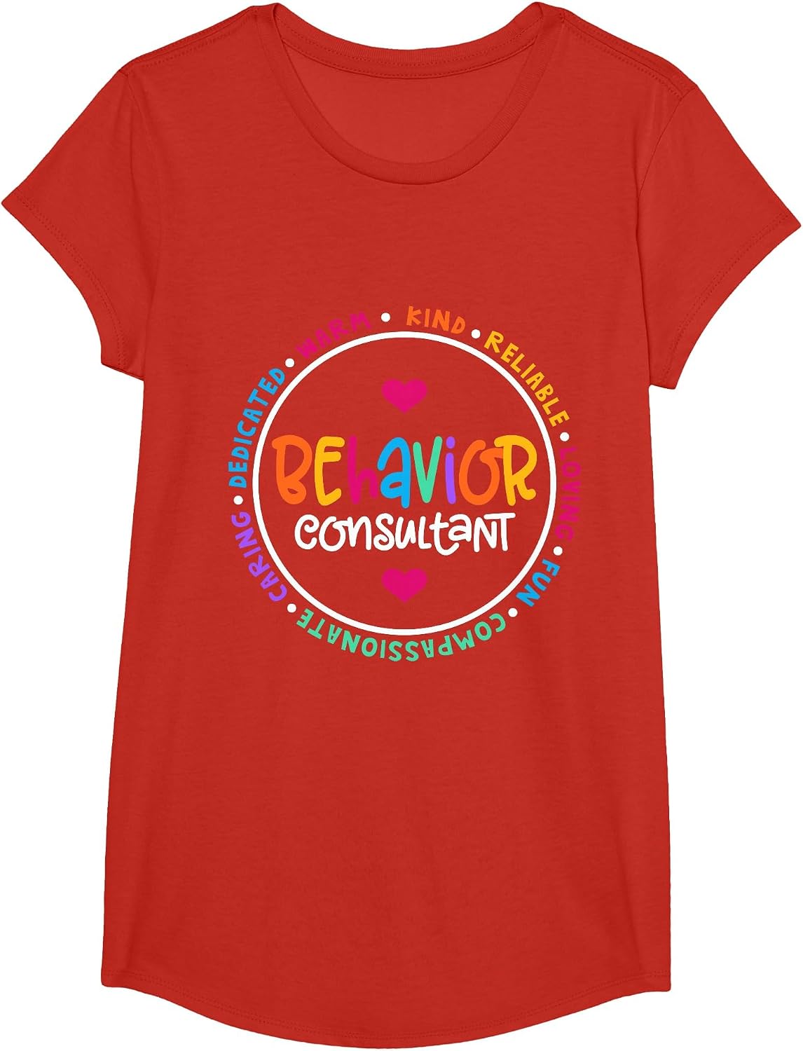 Behavioral Specialist & Analyst Behavior Consultant Squad T-Shirt - Girls Red