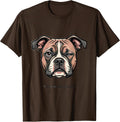 Pittie Mom Blink Included Funny Pitbull Dog Lover Humor T-Shirt - Brown
