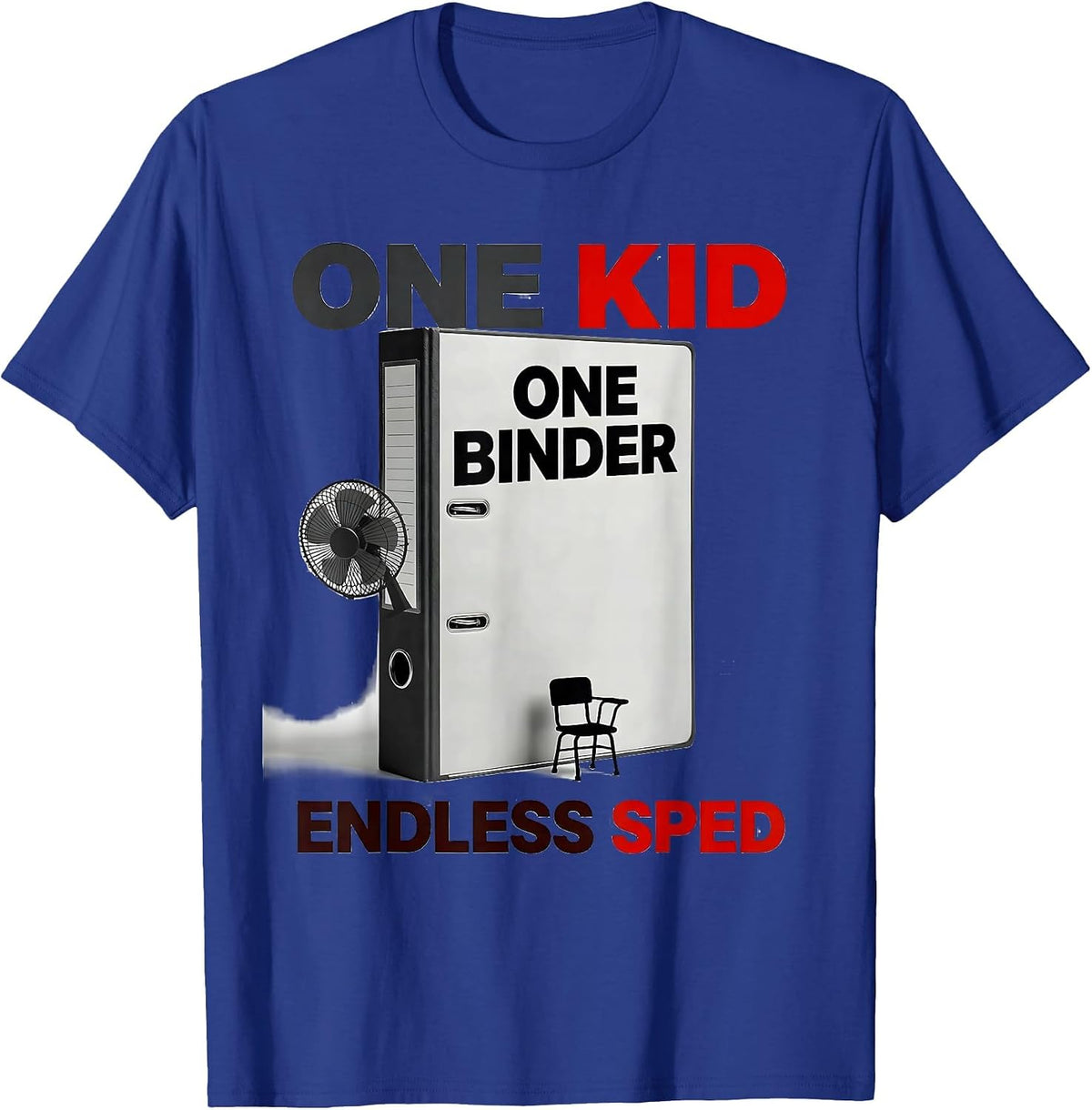 Men's One Kid One Binder Endless SPED Special Education Teacher T-Shirt - Royal Blue