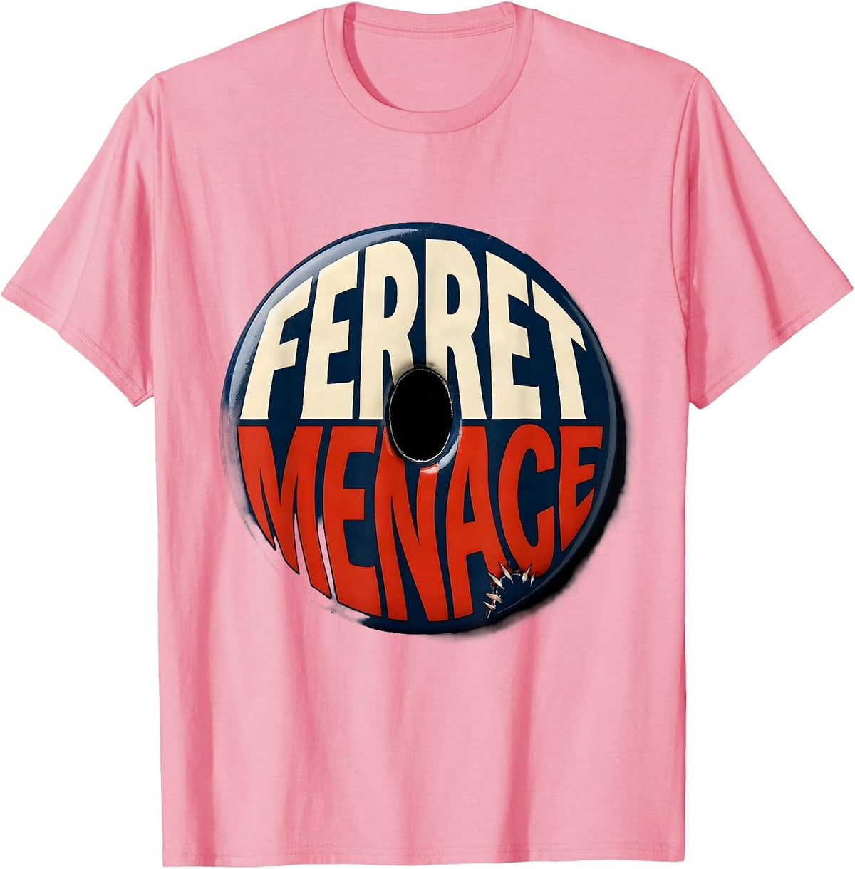 Men's Ferret Menace Funny Ferret Lover Gift Kids T-Shirt - Pink
