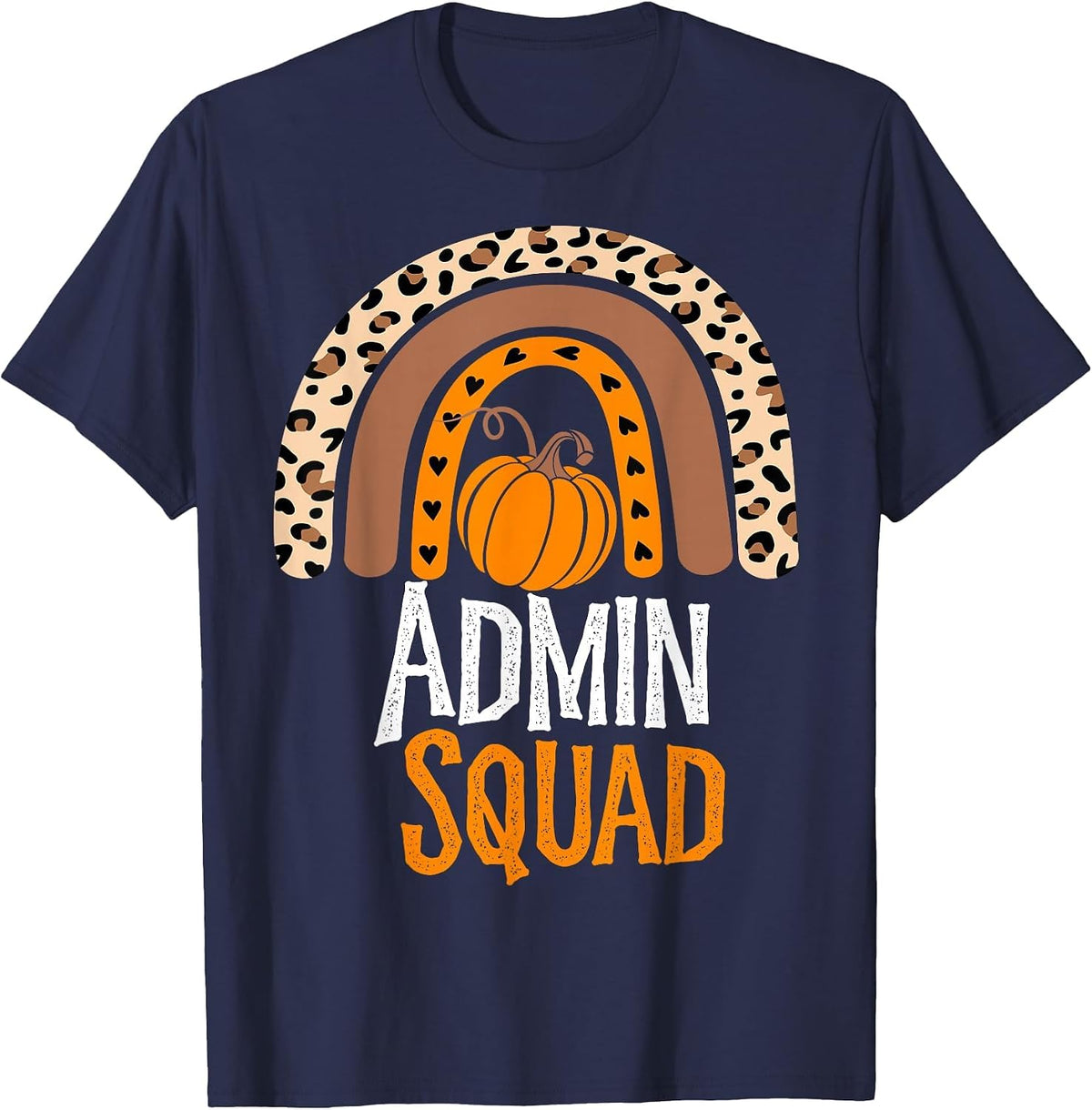 Thanksgiving Party School Matching Admin Squad Team Fall T-Shirt - Navy Blue