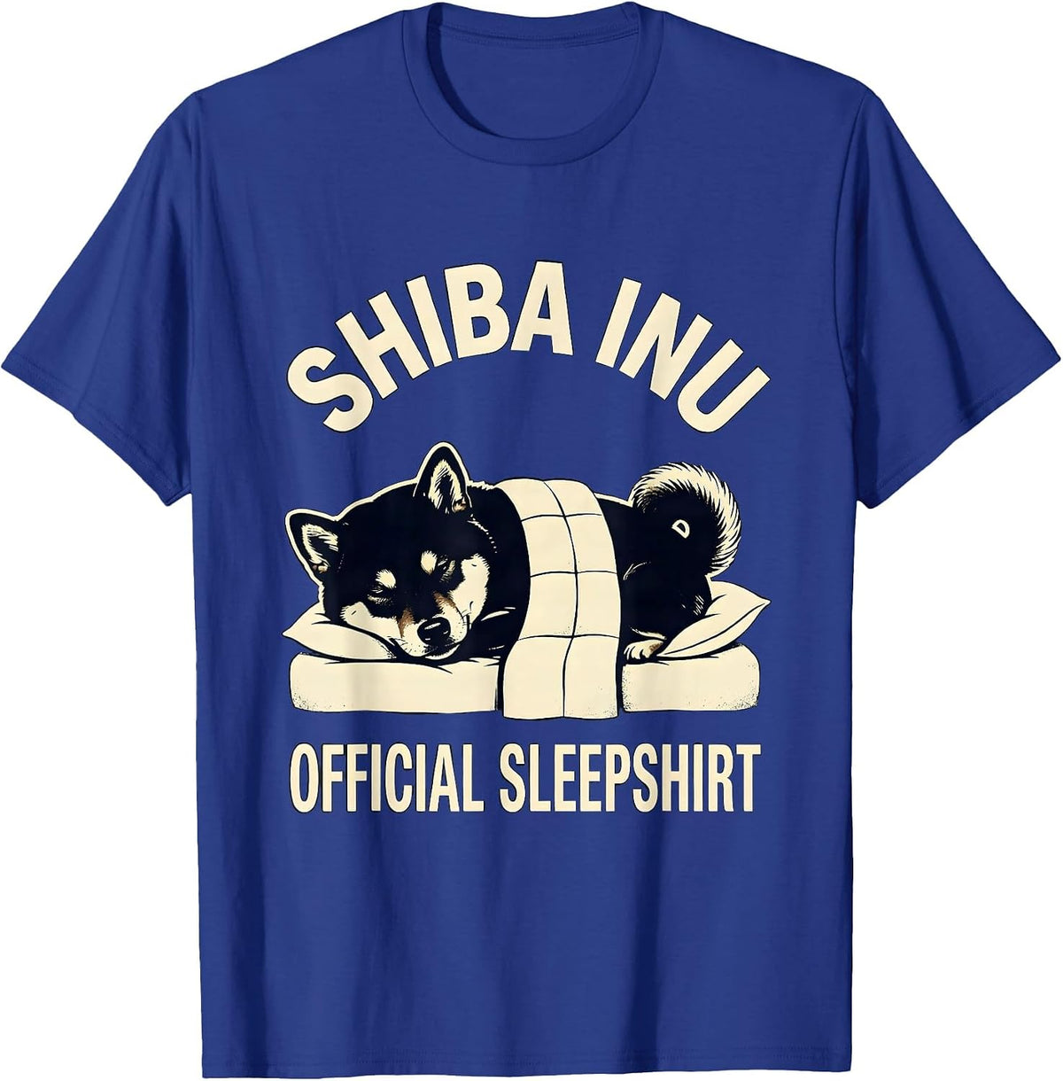 Men's Shiba Inu Official Sleepshirt Cozy Dog Lover Gift T-Shirt - Royal Blue