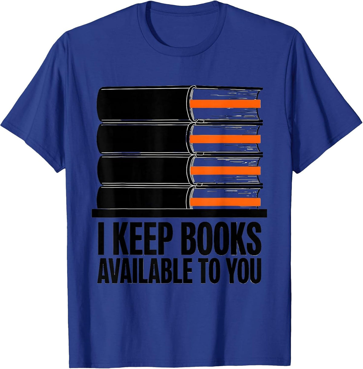 Men's I Keep Books Available To You Brutalist Graphic Banned Books T-Shirt - Royal Blue