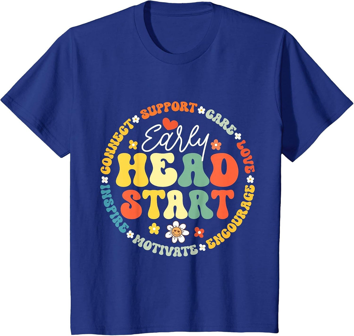 Early Head Start Squad Homeschool Teacher Headstart T-Shirt - Royal Blue