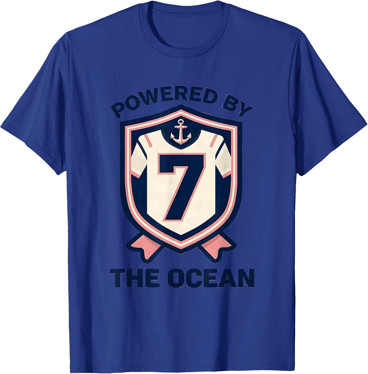 Powered by the Ocean Sailor Design T-Shirt - Royal Blue